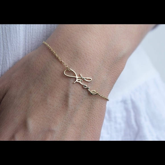 14k gold love bracelet, signature love bracelet
